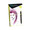 Prismacolor Premier Double Ended Art Markers Chisel/Fine 6 Color Black, Canary Yellow, Crimson Red, Dark Green, Ultramarine, Violet - Kingpen