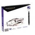 Prismacolor Premier Double Ended Art Marker Chisel/Fine Warm Gray 12 Color Set