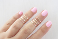 [Sample] 24 Stacking Rings - Silver, Gold, and Rose