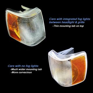 Volvo 940 Corner Light Image showing the two styles of 940 turn signal lights