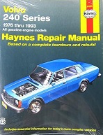 Image of a Haynes Volvo 240 repair manual