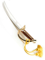 Champagne Saber Kellerman, made in France, wooden handle with inlay, delivered with its stand