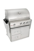 Blaze Professional 34-Inch Gas Grill With Rear Infrared Burner On Cart