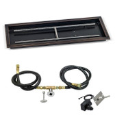 48" x 14" Rectangular Oil Rubbed Bronze Drop-In Pan with Spark Ignition Kit