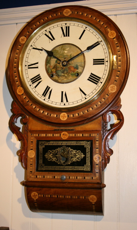Circa 1900 American Wall Clock Glenbryde Quality Clock Sales