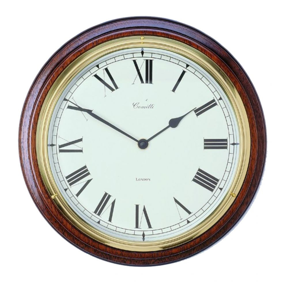 C036Q Comitti Mahogany Wall Clock