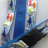 SHARK Designer Dog Collar & Leash. 15"-21"