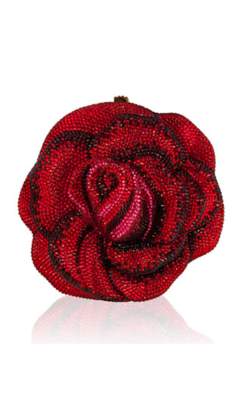 Judith Leiber Couture American Beauty Rose Handbag
