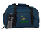 Blue duffel bag for kids shown here in blue 