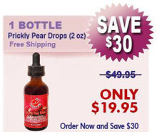 Natural Home Cures Prickly Pear Drops Nopal Cactus liquid supplement bottle