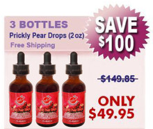 Natural Home Cures Prickly Pear Drops Nopal Cactus liquid supplement bottle
