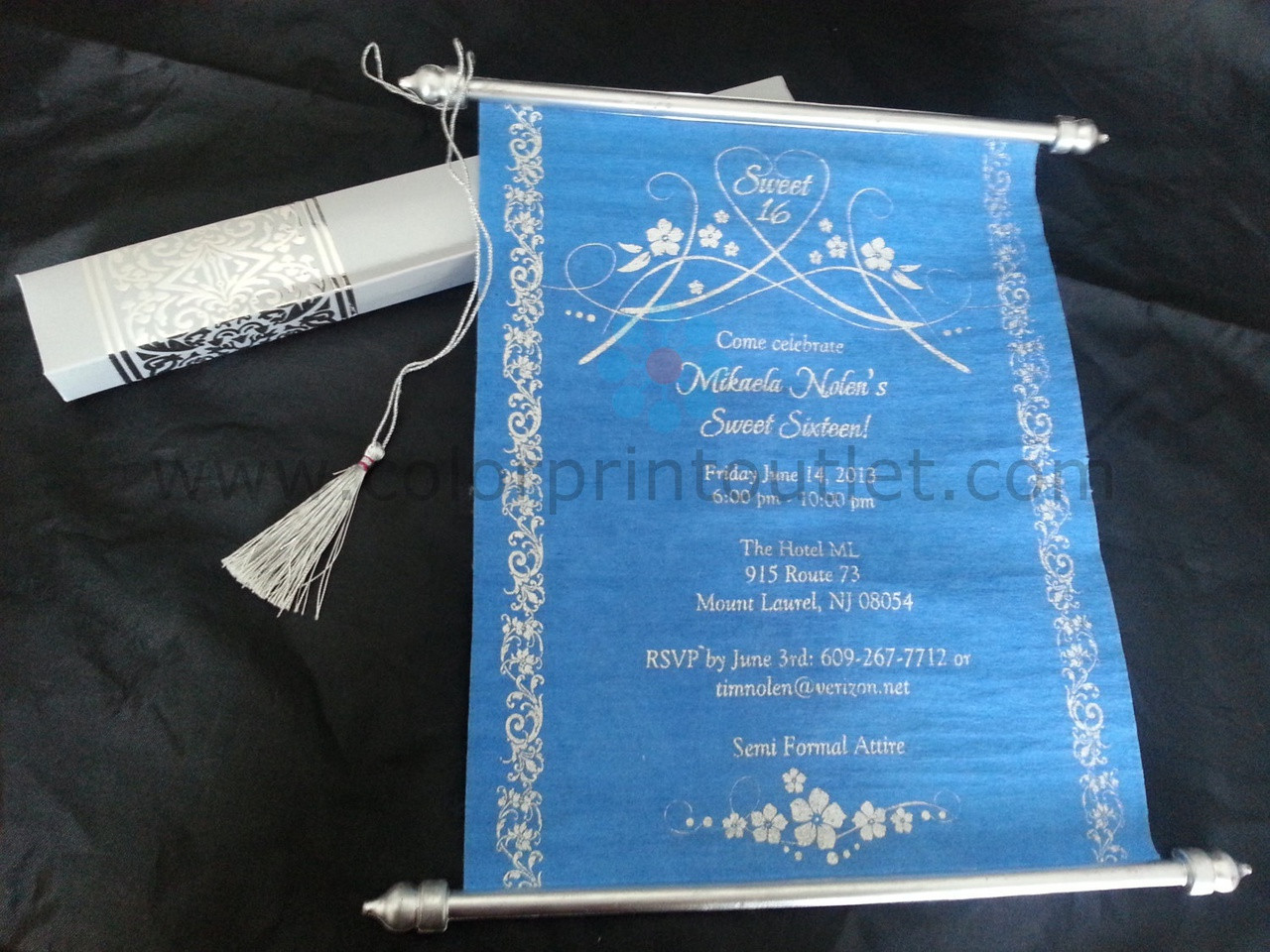 Decorative Royal Scroll Invitation Set Of 25 Scw 002 Sweet