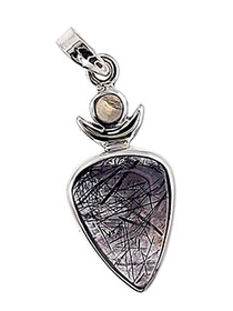 Goddess Chalice Pendant (Rutile Quartz and Moonstone)