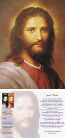 Jesus Christ Picture - Red - 5x7 Cardstock Print