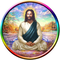 Static Cling Sticker - Jesus Meditating in the Astral World