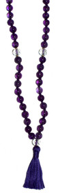 Kriya Mala - Amethyst with Pearl Counters