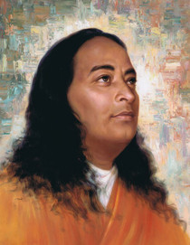 Paramhansa Yogananda Photo - Painted Background - 5x7