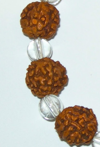 Kriya Wrist Mala - Rudraksha and Crystal