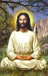 Jesus Christ Magnet - Lotus Pose with Waterfall