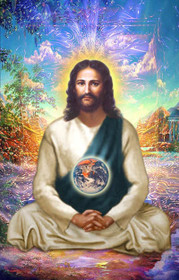 Jesus Christ Picture - Meditating in the Astral World - Wallet Altar