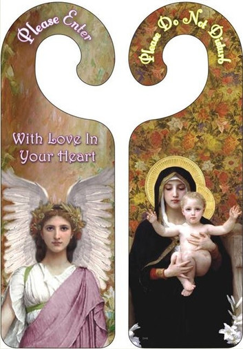 Door Hanger Mary With Infant Jesus Angel