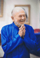 Swami Kriyananda Photo - Namaste in Blue