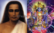 Babaji Heart Opening Gaze/Hindu Deities Art Card - 8 x 10