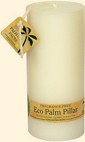 White Eco Palm Wax Pillar Candle