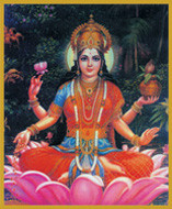 Lakshmi - Goddess of Love, Beauty and Wealth - Short Jar Candle