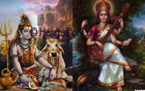 Shiva/Saraswati High Resolution Art Card 8 x 10