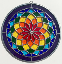 Starburst Mandala Stained Glass - 8"