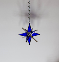 Merkabah Star  Stained Glass - Navy BLue