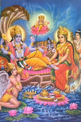 vishnu lakshmi garuda poster inner path