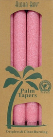 pink palm wax taper candles
