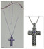 Amethyst Pendant Necklace 'Jasmine Cross'