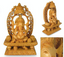 Artisan Crafted Religious Wood Sculpture "Ganesha's Blessing"
