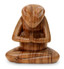 Carved Wood Sculpture, 'Asana Pose Yoga Frog'