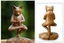 Handcrafted Indonesian Wood Cat Sculpture, 'Vrkasana Yoga Kitty'