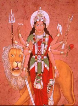 Durga - The Fierce Aspect of Shakti - Short Jar Candle