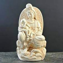 Statue - Kuan Yin With Baby - Small