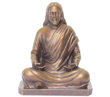 3.5" Bronzetone Effect Statue of Jesus Jesus Christ Statue in Meditation 