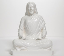 Statue - Jesus Meditating - White 8"