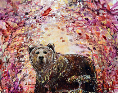 Bear of Love with a Heart of Gold - Greeting Card