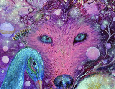 Chakra Six - Wolf - Greeting Card