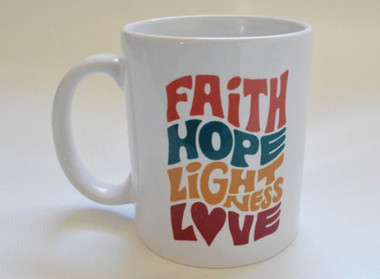 Faith, Hope, Lightness, Love - Mug - Front View