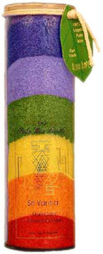 Chakra Jar Unscented Candle - Rainbow (Sri Yantra)