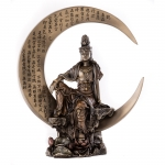 Statue - Quan Yin on Crescent Moon