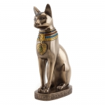 Statue - Bastet with Colored Jewelry