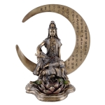 Statue - Quan Yin Water and Moon with Lotus Incense