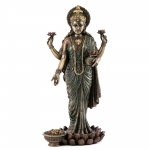 Statue - Lakshmi Standing (Brass Finish)